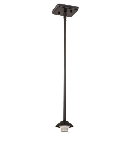 Meyda Lighting "T" Mission 9" Craftsman Brown Mini Pendant Light With Beige Art Shade Glass