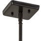 Meyda Lighting "T" Mission 9" Craftsman Brown Mini Pendant Light With Beige Art Shade Glass
