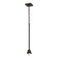 Meyda Lighting "T" Mission" 9" Craftsman Brown Pendant Light With White Swirl Shade Glass