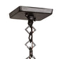 Meyda Lighting "T" Mission" 9" Craftsman Brown Pendant Light With White Swirl Shade Glass
