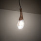 Meyda Lighting Tadpole 5" LED Rust Pendant Light With Clear Crystal Shade Glass