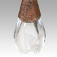 Meyda Lighting Tadpole 5" LED Rust Pendant Light With Clear Crystal Shade Glass