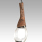 Meyda Lighting Tadpole 5" LED Rust Pendant Light With Clear Crystal Shade Glass