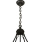 Meyda Lighting Talia 47" 10-Light Coffee Bean Inverted Pendant Light With Sahara Taupe Idalight Shade Glass