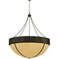 Meyda Lighting Talia 47" 10-Light Coffee Bean Inverted Pendant Light With Sahara Taupe Idalight Shade Glass