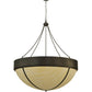 Meyda Lighting Talia 47" 10-Light Coffee Bean Inverted Pendant Light With Sahara Taupe Idalight Shade Glass