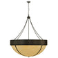 Meyda Lighting Talia 47" 10-Light Coffee Bean Inverted Pendant Light With Sahara Taupe Idalight Shade Glass