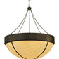 Meyda Lighting Talia 47" 10-Light Coffee Bean Inverted Pendant Light With Sahara Taupe Idalight Shade Glass