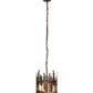 Meyda Lighting Tall Pines 10" 3-Light Antique Copper Pendant Light With Silver Mica Shade Glass