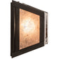 Meyda Lighting Tall Pines 10" 3-Light Black Satin Wrought Iron Wall Sconce With Amber Mica & Silver Mica Shade Glass