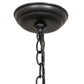 Meyda Lighting Tall Pines 10" 3-Light Solar Black Pendant Light With Amber Mica Shade Glass