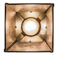Meyda Lighting Tall Pines 10" Antique Copper Mini Pendant Light With Silver Mica Shade Glass