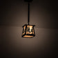 Meyda Lighting Tall Pines 10" Mahogany Bronze Pendant Light With Beige Sahara Taupe Idalight Shade