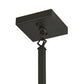 Meyda Lighting Tall Pines 10" Wrought Iron Mini Pendant Light With Amber Mica Shade Glass