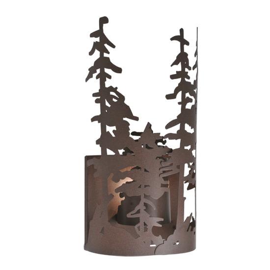 Meyda Lighting Tall Pines 11" Cafe Noir Wall Sconce