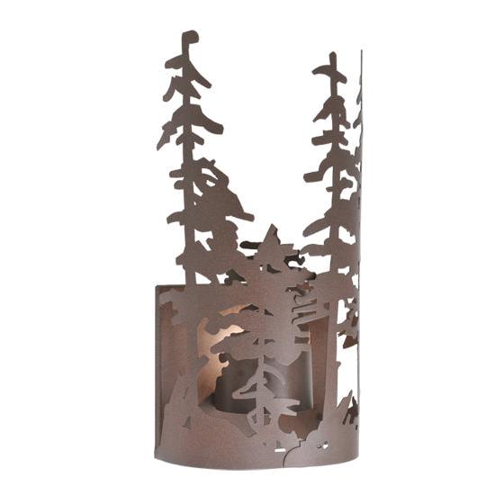 Meyda Lighting Tall Pines 11" Cafe Noir Wall Sconce