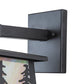 Meyda Lighting Tall Pines 11" Oil Rubbed Bronze Hanging Wall Sconce With Beige Iridescent Art Shade Glass