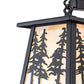 Meyda Lighting Tall Pines 11" Oil Rubbed Bronze Hanging Wall Sconce With Beige Iridescent Art Shade Glass