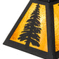 Meyda Lighting Tall Pines 11" Textured Black Frame With Honey Art Shade Glass