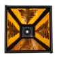 Meyda Lighting Tall Pines 11" Textured Black Frame With Honey Art Shade Glass