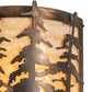 Meyda Lighting Tall Pines 12" 2-Light Antique Copper Wall Sconce With Beige Shade Glass