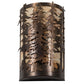 Meyda Lighting Tall Pines 12" 2-Light Antique Copper Wall Sconce With Beige Shade Glass