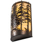 Meyda Lighting Tall Pines 12" 2-Light Antique Copper Wall Sconce With Beige Shade Glass