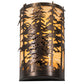 Meyda Lighting Tall Pines 12" 2-Light Antique Copper Wall Sconce With Beige Shade Glass