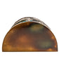 Meyda Lighting Tall Pines 12" 2-Light Light Burnished Transparent Copper Wall Sconce With Multi-Colored Shade Glass