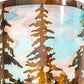 Meyda Lighting Tall Pines 12" 2-Light Light Burnished Transparent Copper Wall Sconce With Multi-Colored Shade Glass