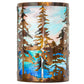 Meyda Lighting Tall Pines 12" 2-Light Light Burnished Transparent Copper Wall Sconce With Multi-Colored Shade Glass