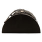 Meyda Lighting Tall Pines 12" 2-Light Textured Black Wall Sconce With Silver Mica Shade Glass