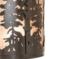 Meyda Lighting Tall Pines 12" 2-Light Timeless Bronze Wall Sconce With Silver Mica Shade Glass