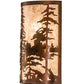 Meyda Lighting Tall Pines 12" 2-Light Vintage Copper Wall Sconce With Silver Mica Shade Glass