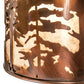 Meyda Lighting Tall Pines 12" 2-Light Vintage Copper Wall Sconce With Silver Mica Shade Glass
