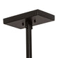 Meyda Lighting Tall Pines 12" 4-Light Textured Black Island Pendant Light With Silver Mica Shade Glass