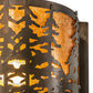 Meyda Lighting Tall Pines 12" Antique Copper Wall Sconce With Amber Mica Shade Glass