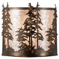 Meyda Lighting Tall Pines 12" Antique Copper Wall Sconce With Silver Mica Shade Glass