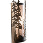 Meyda Lighting Tall Pines 12" Antique Copper Wall Sconce With Silver Mica Shade Glass