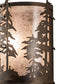 Meyda Lighting Tall Pines 12" Antique Copper Wall Sconce With Silver Mica Shade Glass