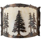 Meyda Lighting Tall Pines 12" Dark Burnished Antique Copper Wall Sconce With Creme Carrara Idalight Shade