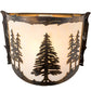 Meyda Lighting Tall Pines 12" Dark Burnished Antique Copper Wall Sconce With Creme Carrara Idalight Shade