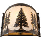 Meyda Lighting Tall Pines 12" Dark Burnished Antique Copper Wall Sconce With Creme Carrara Idalight Shade