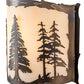 Meyda Lighting Tall Pines 12" Dark Burnished Antique Copper Wall Sconce With Creme Carrara Idalight Shade