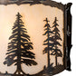 Meyda Lighting Tall Pines 12" Dark Burnished Antique Copper Wall Sconce With Creme Carrara Idalight Shade