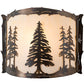 Meyda Lighting Tall Pines 12" Dark Burnished Antique Copper Wall Sconce With Creme Carrara Idalight Shade
