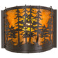 Meyda Lighting Tall Pines 12" Timeless Bronze Wall Sconce With Amber Mica Shade Glass