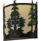 Meyda Lighting Tall Pines 13" 2-Light Timeless Bronze Wall Sconce With Ivory Acrylic Shade