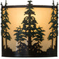 Meyda Lighting Tall Pines 13" 2-Light Timeless Bronze Wall Sconce With Ivory Acrylic Shade