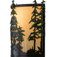 Meyda Lighting Tall Pines 13" 2-Light Timeless Bronze Wall Sconce With Ivory Acrylic Shade